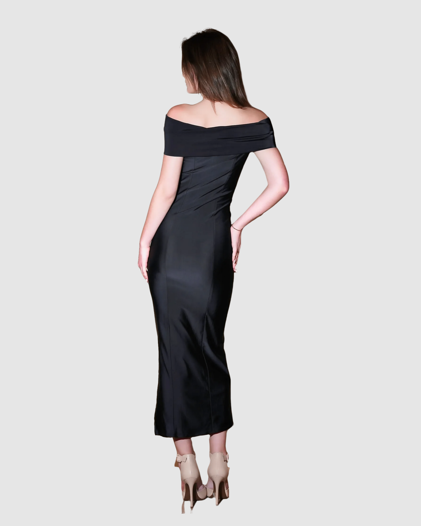 Black Off Shoulder Long Dress